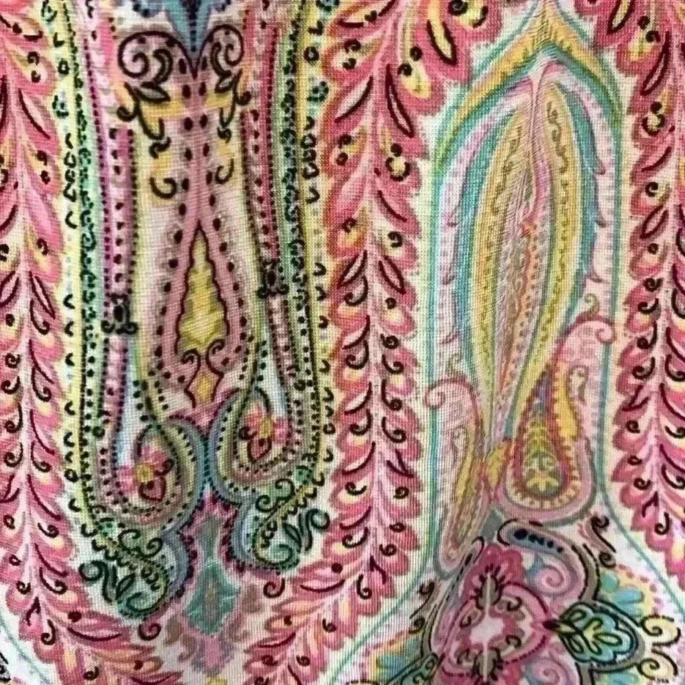 Win win Paisley half sleeve lace tunic sz s/m boho hippie casual y2k 90s concert - Picture 7 of 7